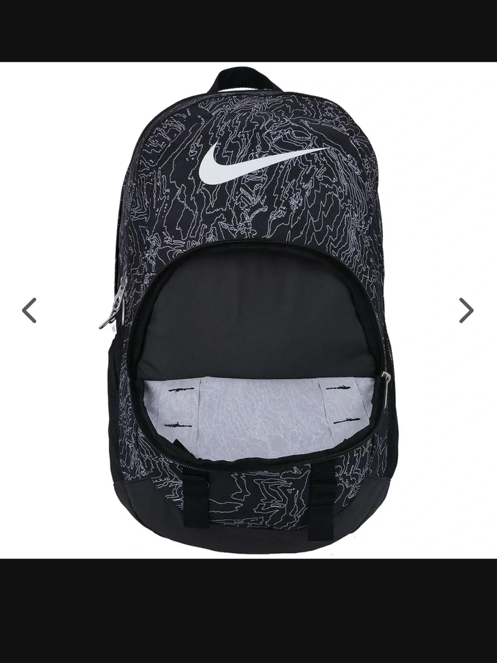 NWT Nike Men’s Brasilia 7 Graphic XL Black & White Swirl Pattern Backpack